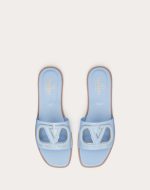 VLOGO CUT-OUT CALFSKIN SLIDE SANDAL - Image 4